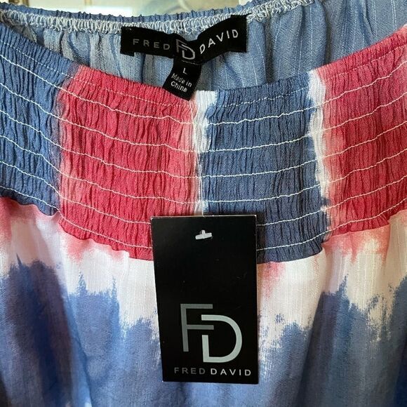 New Boho Peasant Top, Fred David, Large - Picture 2 of 4